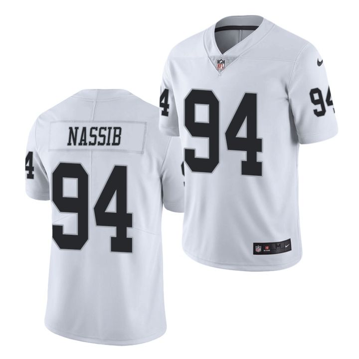 Men Oakland Raiders 94 Carl Nassib Nike White Limited NFL Jersey
